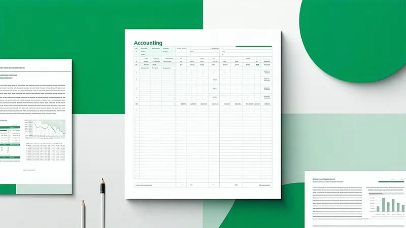 Accounting automation concept with spreadsheet and digital workflow arrows